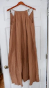 JENNI KAYNE SUMMER DRESS S SMALL BROWN COVE MIDI MAXI - Picture 1 of 2
