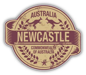 Newcastle City Australien Grunge Reise Stempel Autoaufkleber Aufkleber 5" x 4" - Bild 1 von 1