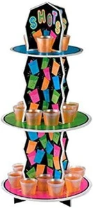 Shot Glass Holder 21" Tall Neon Glows In Blacklight Birthday Bride Groom Decor - Picture 1 of 10