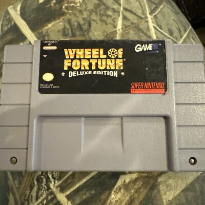 Wheel of Fortune Deluxe Edition Super Nintendo Video Game Cartridge SNES - Image 1 of 4
