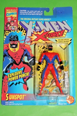 1994 MARVEL X-MEN SUNSPOT ACTION FIGURE TOY BIZ X-FORCE MUTANT SUPER HEROES - Изображение 1 из 4