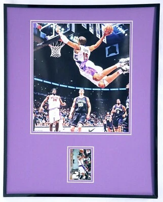 Vince Carter 16x20 Framed Game Used Warmup & Photo Display Toronto Raptors - Image 1 of 2