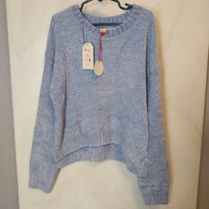 Pink Republic Girl's Sweater Sz L Buttery Soft Cropped Side Slits Comfy Cozy  - Picture 1 of 11