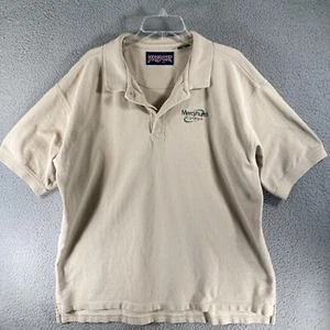 Mercyhurst College Polo Shirt Men's XL Beige Jansport 100% Cotton Short Sleeve - Picture 1 of 13