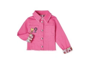 GARANIMALS 365 KIDS PEANUTS SNOOPY PINK JEAN STYLE JACKET GIRLS SZ 6 NWT - Picture 1 of 4