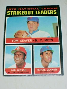 1971 Topps #72 1970 Strikeout Leaders Seaver Gibson Jenkins VG/EX HOF - Picture 1 of 2
