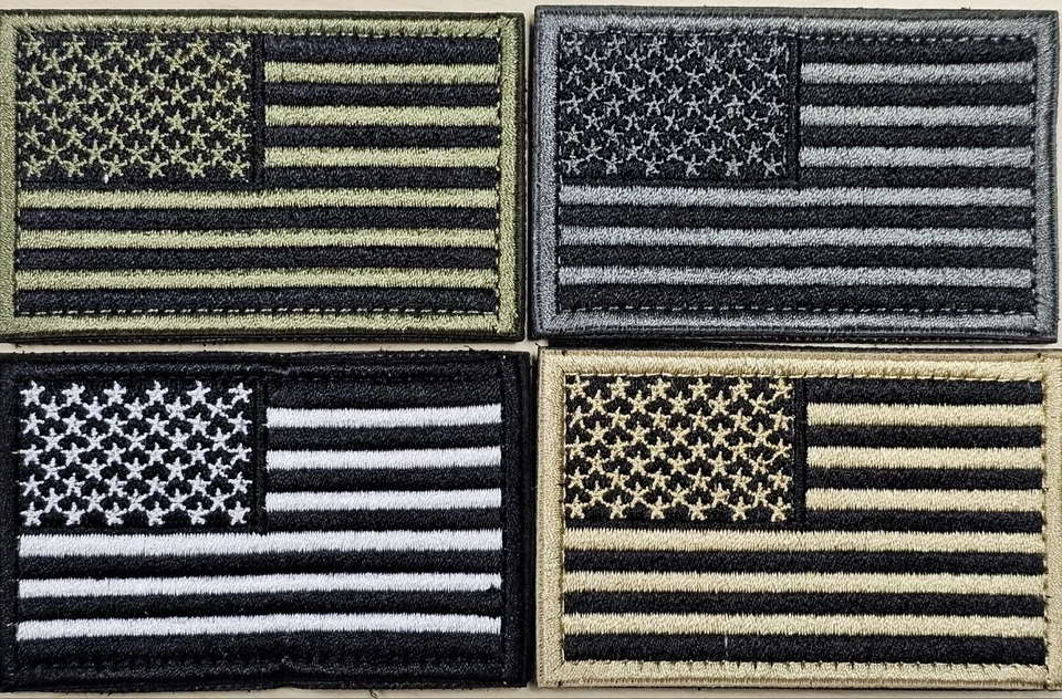 American Flag Patches USA Flag Patch 2" x 3.25" inch hook & loop closure - Image 1 of 4