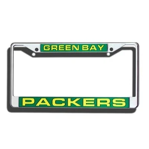 NFL Green Bay Packers Laser Cut Chrome License Plate Frame - Picture 1 of 3