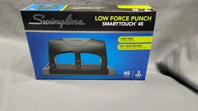 Swingline Low Force Smart Touch 45-Sheet Capacity 3-Hole Punch #74136 new nib