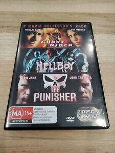 Ghost rider hellboy the punisher 3 pack Dvd movies region 4 free postage