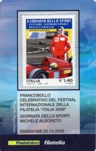 Repubblica - 2009 - € 1,40 - Michele Alboreto - Tessera Filatelica - Picture 1 of 1