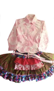 Boutique Girls Ruffle Twirl Skirt Outfit Size 6 Long Sleeve Shirt Pink Shirt Set - Picture 1 of 6