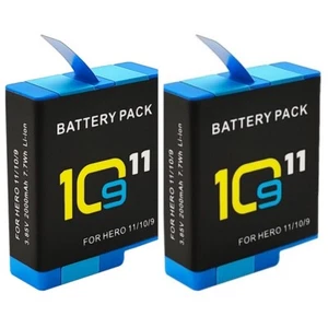 NEW 2000mAh Battery 2-Pack Replacement for GoPro HERO10 /9/11 Black AHDBT-901 - Picture 1 of 6