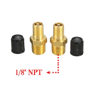 2PCS 1/8" NPT MPT Solid Brass Air Compressor Tank Fill Valve Schrader Accessory. - Picture 1 of 12