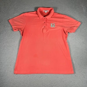 Seven Eleven Polo Shirt Womens Medium Coral Short Sleeve Embroidered Employee - Picture 1 of 8