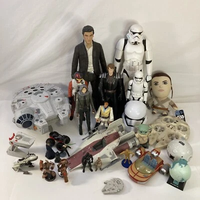 Star Wars Mixed Toy Lot Action Figures Vehicles Play Sets Some Vintage Prequels - Image 1 of 4