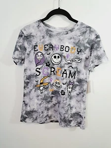 Disney New! Kids Gray Nightmare Before Christmas Tee In Size Large 10/12 - Picture 1 of 4