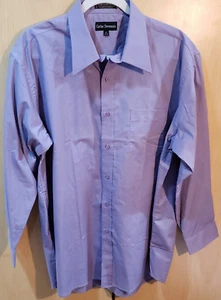 Camicia elegante Carlos Devenezia uomo taglia 17 32/33 viola manica lunga con bottoni - Foto 1 di 12