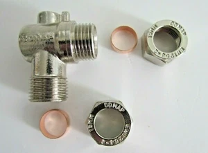 ISOLATION VALVE ELBOW 15mm X 15mm - Picture 1 of 3