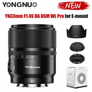 YONGNUO YN33mm F1.4S DA DSM WL Pro APS-C Autofokus Objektiv für Sony E-Mount Kamera - Bild 1 von 8