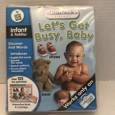 Lets Get Busy Baby Little Touch Leappad Leap Frog 2003 Baby Cartridge and Book - Image 1 of 2
