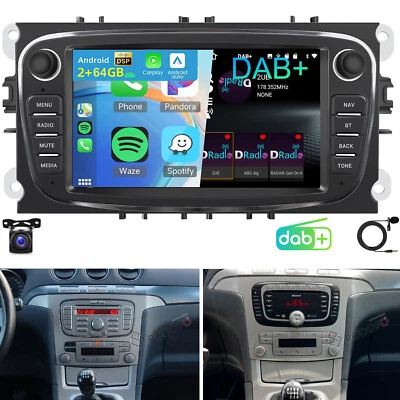 DAB+ Autoradio Für Ford S-Max 2005-2012 Android 15 GPS Navi Carplay WIFI 2+64GB - Bild 1 von 4