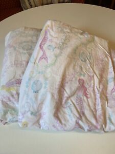 pottery barn kids queen fitted mermaids bed sheet very good condition all cotton