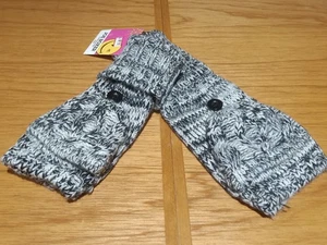 Guantes de invierno para mujer Joe Boxer sin dedos mensajes de texto con solapa, gris, OSFM - Imagen 1 de 1