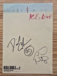KILL BILL Vol.2 Rare Original Poster 2004 B5 Chirashi 7x10 signed Carradine Haig - Picture 1 of 2