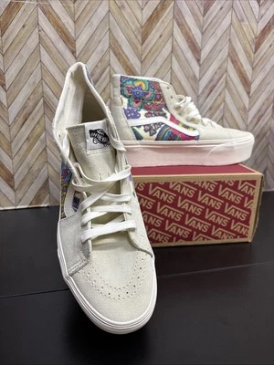 Furgonetas de cuña alta para mujer marfil/flor-talla. 9,5 Nuevo Con Caja Foto 1 de 4