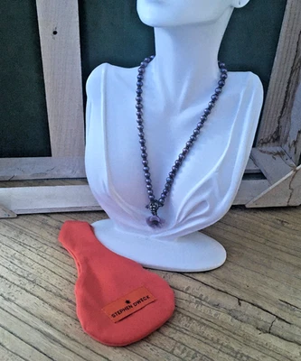 Collar de perlas de lavanda Stephen Dweck con potenciador de flores de madreperla Foto 1 de 4