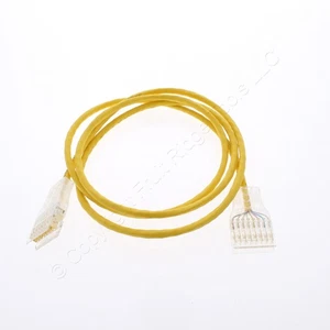 Hubbell PC110C5EL5 Cat5e Yellow 5ft Ethernet Patch Cord 110-Type Plug Cable Data - Picture 1 of 4