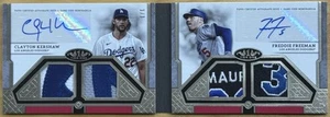 Clayton Kershaw Freddie Freeman 2024 Topps Tier One Used Patch Auto Booklet 1/1 - Picture 1 of 4