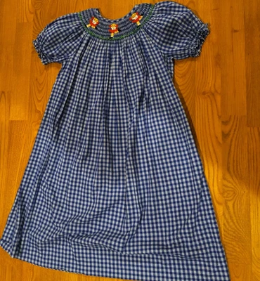 Vestido a Cuadros Vive La Fete Niñas Talla 6 X Escote Calado Talla 6X Foto 1 de 3