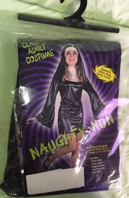 Adult Naughty Nun Costume One Size 4 To 14 Fun World Halloween New - Image 1 of 4