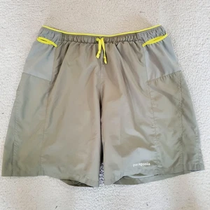 Patagonia pantaloncino uomo grigio medio giallo coulisse strider professionale running foderato 7" - Foto 1 di 18