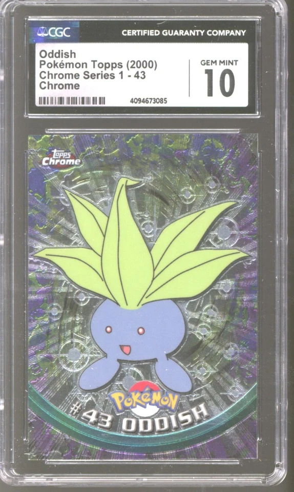 Pokemon Topps Chrome Oddish 43 CGC 10 GEM MINT - Image 1 of 1