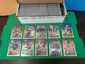 2024 Topps Chrome Football Complete Set (1-300) Daniels Nix Williams Bowers Mint - Picture 1 of 5