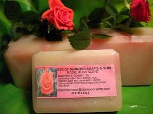 Rose Scented Handmade Soap 4oz Bar - Picture 1 of 1