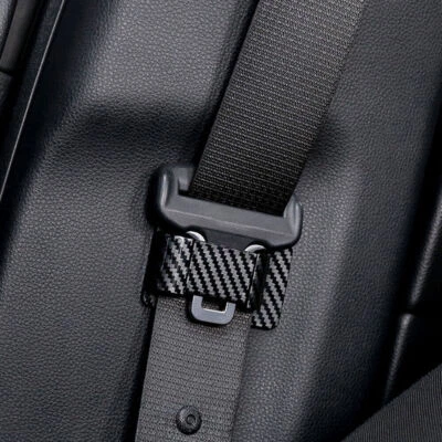 Carbon Fiber Vehicle Car Seat Belt Stabilizer Limiter Auto Interior Accessories - Image 1 of 4