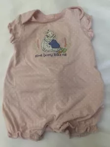 Gymboree Mädchen Peter Rabbit 6-12 Monate Strampler Outfit rosa gepunktet - Bild 1 von 8