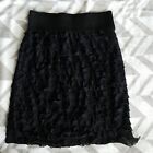 Julie's Closet Black Ruffle Skirt Sz M