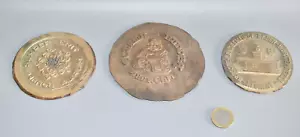 3x riesen große Matrize Prägestempel Siegel Münze Aurum Bonum Buddah /#D3 - Bild 1 von 9