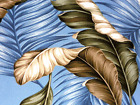 PAIR 28x54 Hawaiian Cotton Barkcloth Fabric CAFE' CURTAINS ~Banana Leaves-Slate~