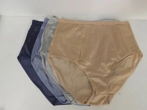 Breezies Set of 4 100% Nylon Full-Brief Panties-Blue-3X-NEW-A351085 - Imagen 1 de 2