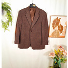 Stafford Men's Tweed Wool Dress Jacket Brown 42R 