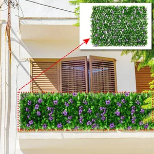 Expanding Trellis Artificial Plants Garden Green Wall Leaf Garden Privacy Fence - Picture 1 of 13