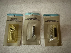 3 pc misc Radio Shack 276-1429 25-Pin Male Crimp Type D-Sub Conn-100% to Charity - Picture 1 of 4