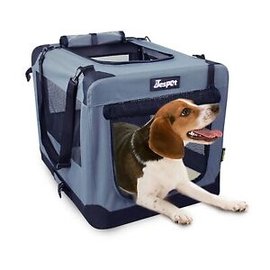 Jespet Soft Dog Crates Kennel for Pets, 3- Door Indoor/Outdoor Portable Crate