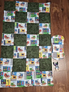 Baby Shower Gift- Mother-to be Gift-Thomas the Train Baby Quilt-Matching Bundle - Picture 1 of 4